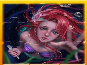 Mermaid Ariel Princess Match 3 Puzzle Online Game